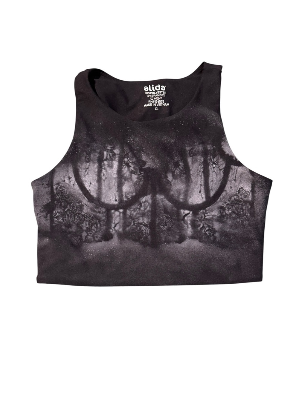 Hand painted ATHLETIC BRA, XL